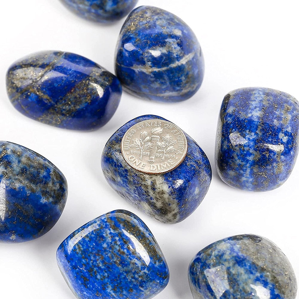 Natural Polished Lapis Lazuli Tumbled Stones - Ashae's Essentials