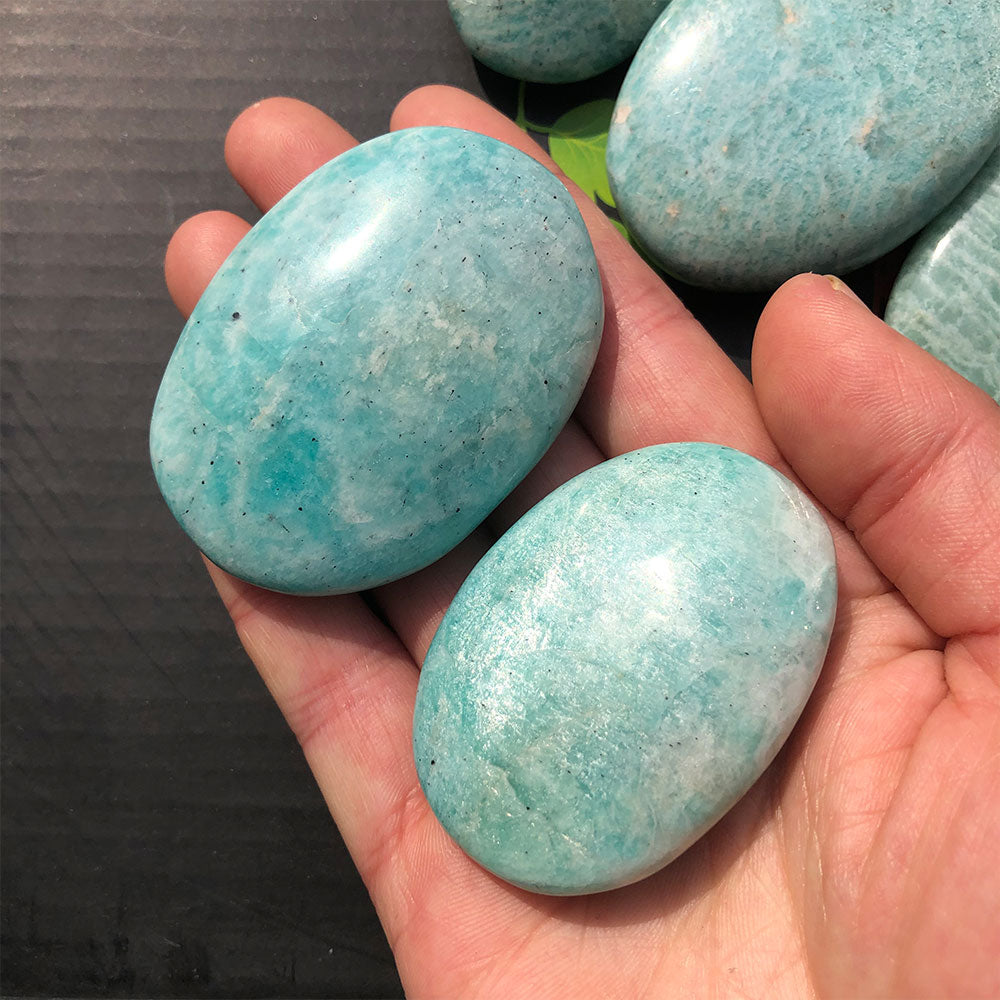 Natural Green Amazonite Palm Stone - Ashae's Essentials