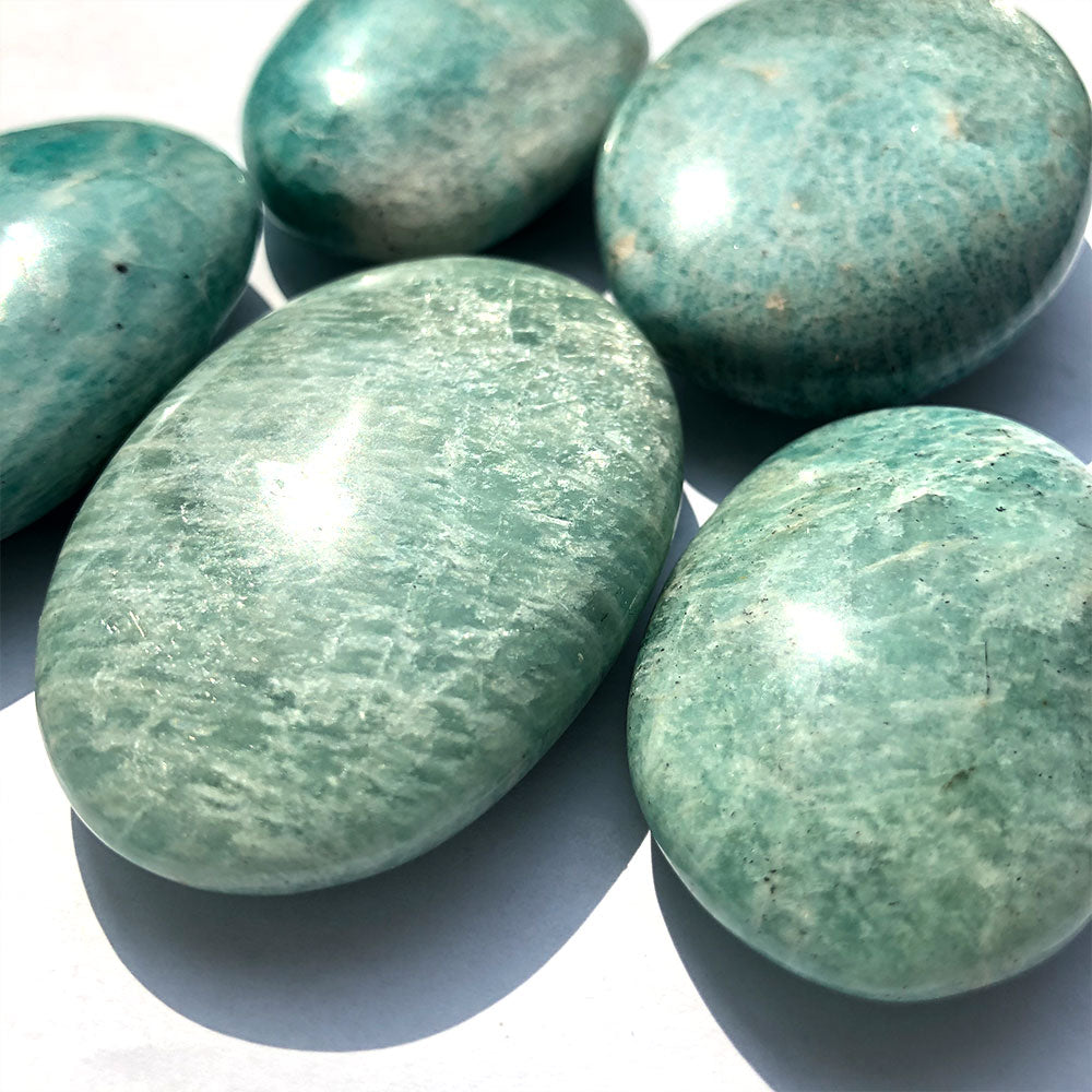 Natural Green Amazonite Palm Stone - Ashae's Essentials