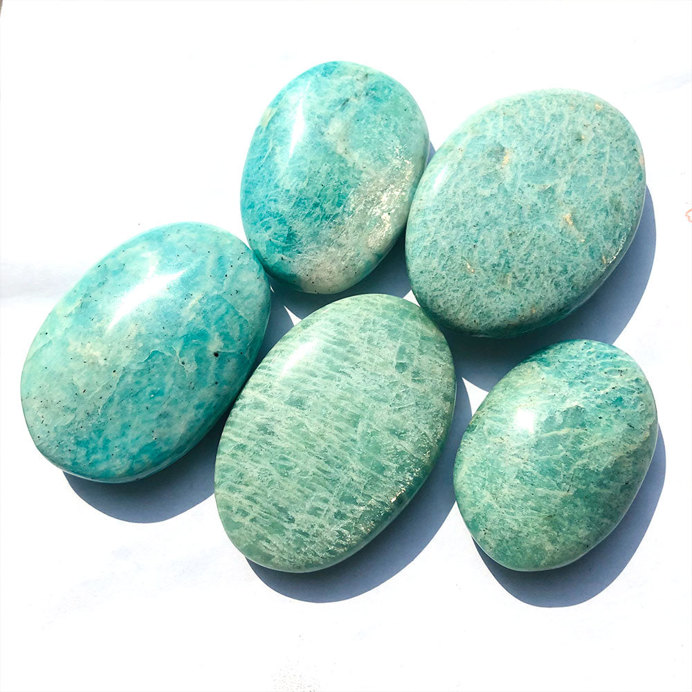 Natural Green Amazonite Palm Stone - Ashae's Essentials