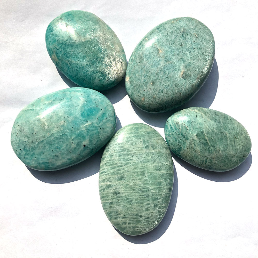 Natural Green Amazonite Palm Stone - Ashae's Essentials