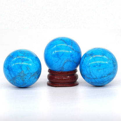 Blue Turquoise Crystal Sphere Healing Ball (with stand) - Ashae's Essentials