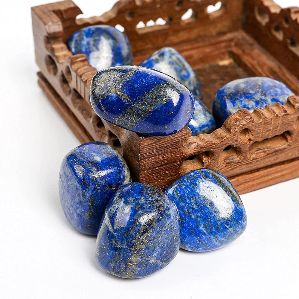 Natural Polished Lapis Lazuli Tumbled Stones - Ashae's Essentials
