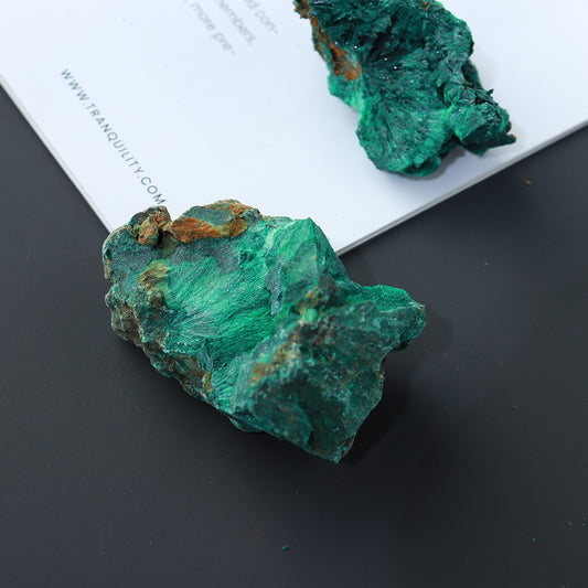 Natural Rough Green Malachite Crystal Rock (50g) - Ashae's Essentials