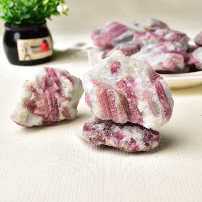 Natural Pink Tourmaline Rubellite Crystal Irregular Rough Stone - Ashae's Essentials
