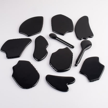 Obsidian Face Gua sha  Massager Acupuncture - Ashae's Essentials